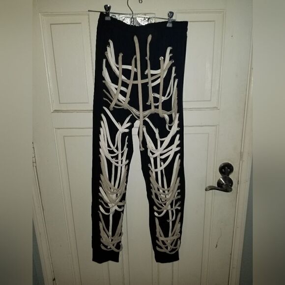 Unusual unique corset black trousers pants medium NWOT - Picture 14 of 15